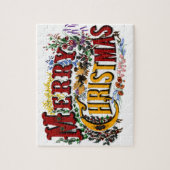 ヴィンテージ1876メリークリスマスパズル ジグソーパズル (縦)