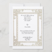 ヴィンテージ1877ビクトリアン年のシンプルフレーム 招待状 (正面)