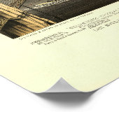 ヴィンテージ1879ブルックリンNYバードズアイビューマップ ポスター (角)