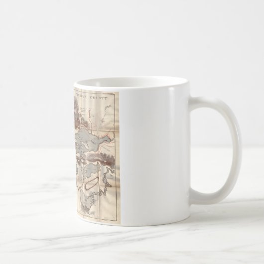ヴィンテージ1879ロアサラナク湖偵察地図 コーヒーマグカップ (右)