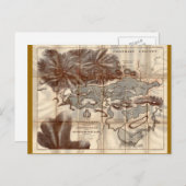 ヴィンテージ1879ロアサラナク湖偵察地図 ポストカード (正面/裏面)