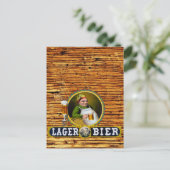 ヴィンテージ1879 Lager Bier on Oak Wood ポストカード (スタンド正面)
