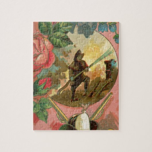 ヴィンテージ1880の消防士の戦闘機カバー ジグソーパズル (縦)