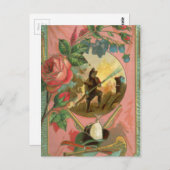 ヴィンテージ1880の消防士の戦闘機カバー ポストカード (正面/裏面)