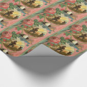 ヴィンテージ1880の消防士の戦闘機カバー ラッピングペーパー (角)