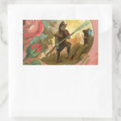 ヴィンテージ1880の消防士の戦闘機カバー 長方形シール (バッグ)