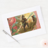 ヴィンテージ1880の消防士の戦闘機カバー 長方形シール (封筒)