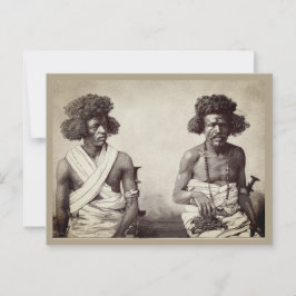 ヴィンテージ1880の黒人頭髪ファッションはがき ポストカード