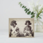 ヴィンテージ1880の黒人頭髪ファッションはがき ポストカード (スタンド正面)