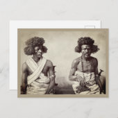 ヴィンテージ1880の黒人頭髪ファッションはがき ポストカード (正面/裏面)