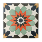 ヴィンテージ1884の装飾用の陶磁器の芸術の星 タイル (正面)