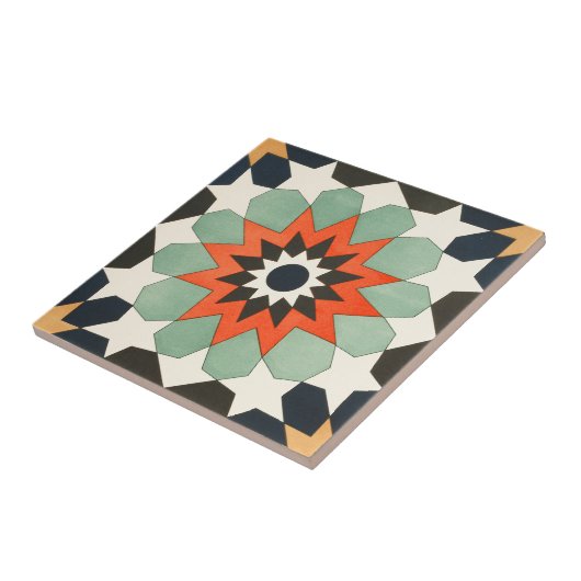 ヴィンテージ1884の装飾用の陶磁器の芸術の星 タイル (側面)