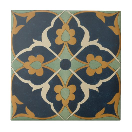 ヴィンテージ1884の装飾用の陶磁器の芸術の緑 タイル (正面)