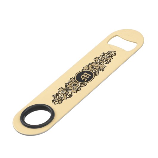 ヴィンテージ1884カルトゥーシュオーナメントモノグラムテンプレート スピード栓抜き (裏面アングル)