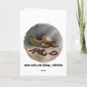 ヴィンテージ1885 Goody 2つの靴グリーティングカード カード (裏面)