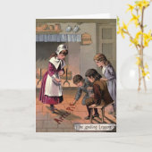 ヴィンテージ1885 Goody 2つの靴グリーティングカード カード (黄色い花)