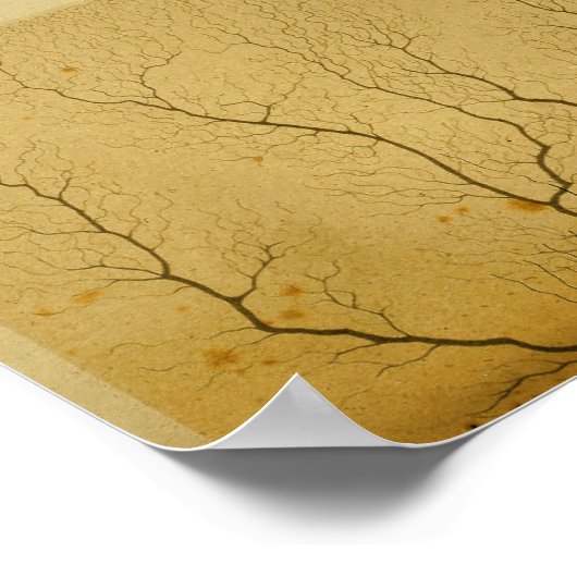 ヴィンテージ1886中枢神経系神経 ポスター (角)