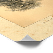 ヴィンテージ1888ブルプリント ポスター (角)