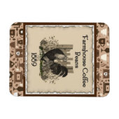 「ヴィンテージ1889ファームハウスコーヒーアド」 マグネット (横)