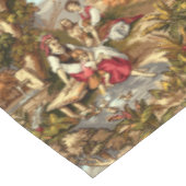 ヴィンテージ1890ビクトリアン年の牧歌的な情景パターン テーブルクロス (アングル)