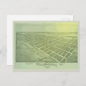 ヴィンテージ1890年オクラホマシティーの地図 ポストカード (正面/裏面)