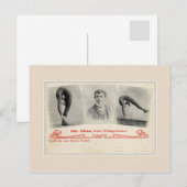 ヴィンテージ1890年代のドイツのサーカス、コントロショニスト広告 ポストカード (正面/裏面)