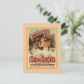 ヴィンテージ1890年代マーメイドフランスのヘアカラー広告 ポストカード (スタンド正面)