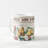 ヴィンテージ1890年度植物教育図 コーヒーマグカップ (正面左)