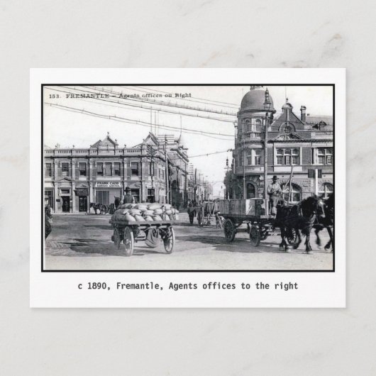 ヴィンテージ1890 Fremantle，パース，オーストラリア ポストカード (正面)