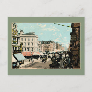 ヴィンテージ1890sカラーオックスフォード通りロンドン写真 ポストカード