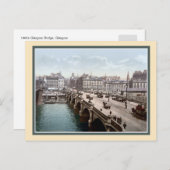 ヴィンテージ1890sグラスゴー橋スコットランド写真 ポストカード (正面/裏面)