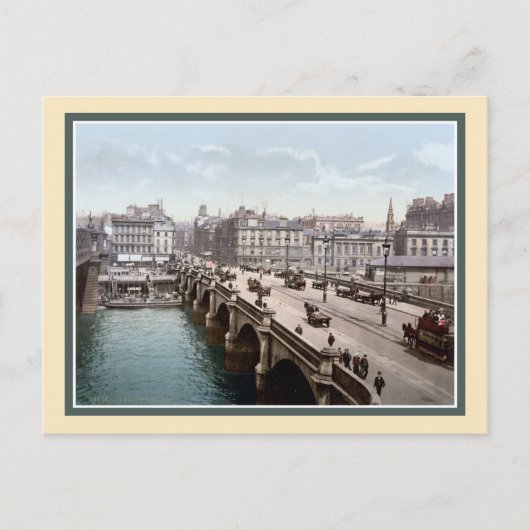 ヴィンテージ1890sグラスゴー橋スコットランド写真 ポストカード (正面)