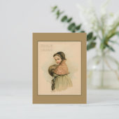 ヴィンテージ1891年2月の美しい子供のスケッチ ポストカード (スタンド正面)