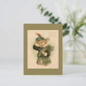 ヴィンテージ1891年3月の美しい子供のスケッチ ポストカード (スタンド正面)