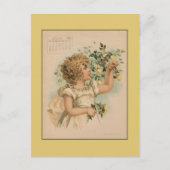 ヴィンテージ1891年6月の美しい子供のスケッチ ポストカード (正面)