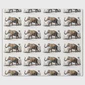 ヴィンテージ1892アジアゾウイラストレーション ラッピングペーパー (フラット)