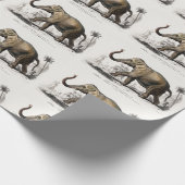 ヴィンテージ1892アジアゾウイラストレーション ラッピングペーパー (角)