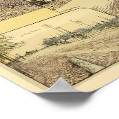 ヴィンテージ1893ビサイクリングアートプリント ポスター (角)