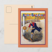 ヴィンテージ1894サッカーサッカー広告ポスター ポストカード (正面/裏面)