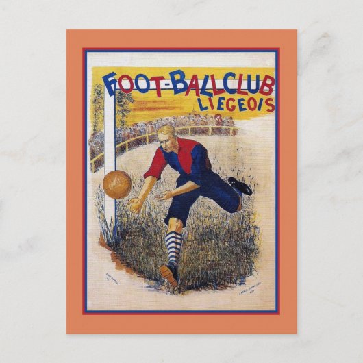 ヴィンテージ1894サッカーサッカー広告ポスター ポストカード (正面)
