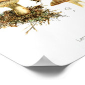 ヴィンテージ1895マッシュルームストライプのブラウンアートプリント ポスター (角)