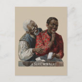 ヴィンテージ1895葉巻とアフリカ系アメリカ人 ポストカード (正面)