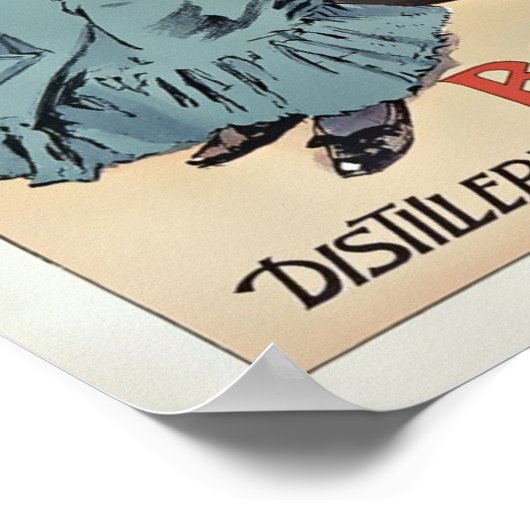 ヴィンテージ1896アールヌーボーアッシンザパリジェンヌ ポスター (角)