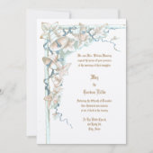 ヴィンテージ1896ビクトリアン年のつる植物&結婚ズベル 招待状 (正面)