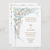 ヴィンテージ1896ビクトリアン年のつる植物&結婚ズベル 招待状 (正面/裏面)