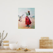 ヴィンテージ1896女性ゴルファープリント ポスター (キッチン)