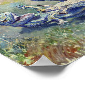 ヴィンテージ1897チャールズナイトによる恐竜の戦い ポスター (角)