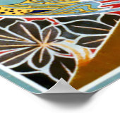 ヴィンテージ1898アールヌーボーピーコックバイジスバート・コンバズ ポスター (角)