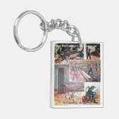 「ヴィンテージ1899 Lumbering-Harper's Cover」 キーホルダー (正面左)