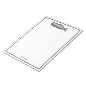 ヴィンテージ19センチュリークジラスケッチ ノートパッド (アングル)